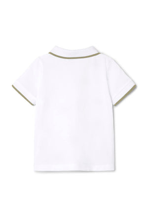 Name It Mini Boy Hakan Short Sleeve Polo, Bright White