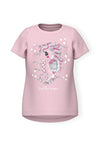 Name It Mini Girl Vix Short Sleeve Tee, Parfait Pink
