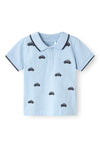 Name It Mini Boy Hakan Short Sleeve Polo, Chambray Blue