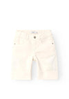 Name It Kid Girl Rose Wide Twill Shorts, Whisper White