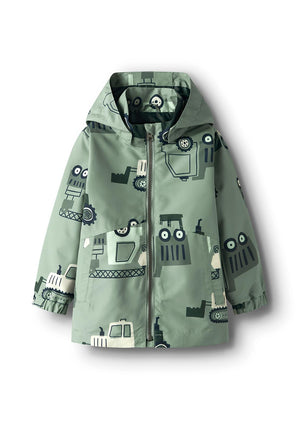 Name It Mini Boy Max Tractor Long Sleeve Jacket, Green