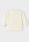 Name It Baby Girl Nasine Long Sleeve Teddy Sweater, Jet Stream