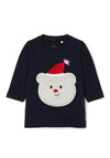 Name It Baby Boy Christmas Long Sleeve Top, Dark Sapphire