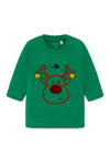 Name It Baby Boy Christmas Long Sleeve Top, Jolly Green