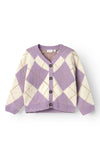 Name It Mini Girl Sininna Knit Cardigan, Lavendar Mist