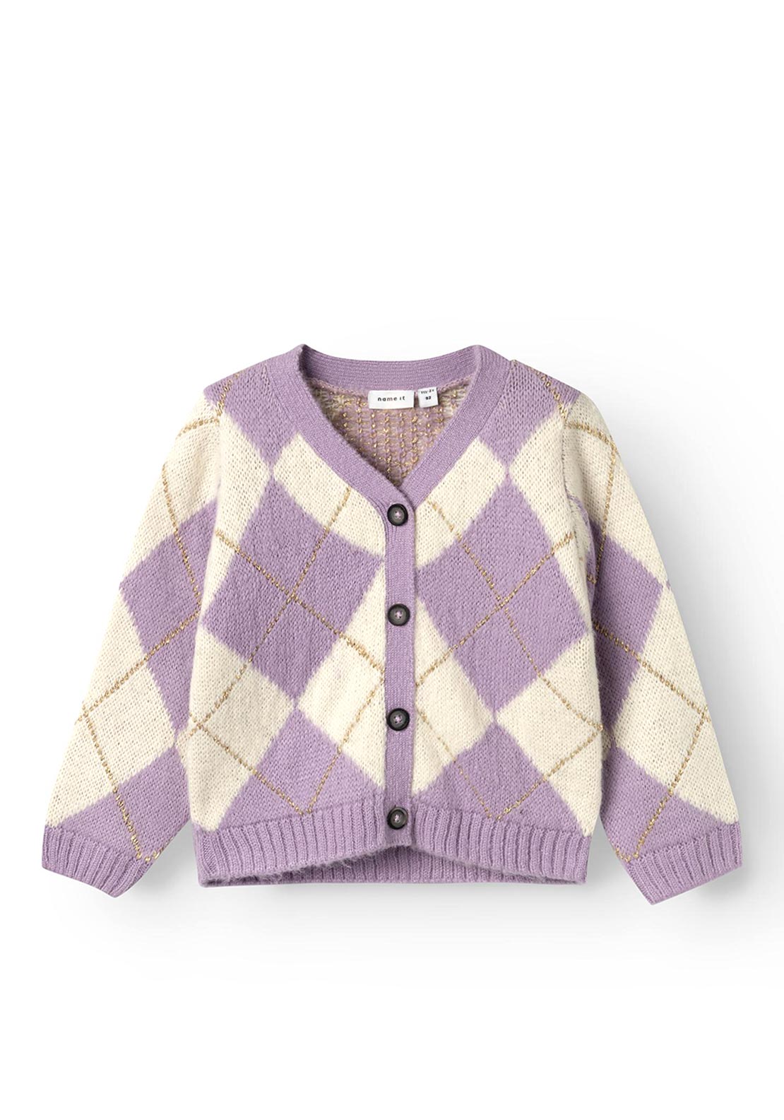 Name It Mini Girl Sininna Knit Cardigan, Lavendar Mist