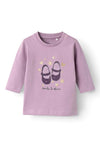 Name It Baby Girl Ralia Long Sleeve Top, Lavender Mist