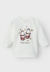 Name It Baby Girl Ralia Long Sleeve Top, Jet Stream