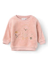 Name It Baby Girl Nasine Long Sleeve Teddy Sweater, Rose Smoke