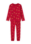 Name It Kid Christmas Long Sleeve Pyjama Set, Jester Red