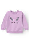 Name It Baby Girl Brine Bunny Sweatshirt, Lavender Mist