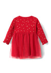Name It Baby Girl Royana Long Sleeve Dress, Jester Red