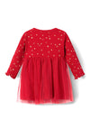Name It Baby Girl Royana Long Sleeve Dress, Jester Red