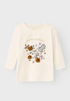 Name It Baby Girl Salvie Long Sleeve Top, Jet Stream