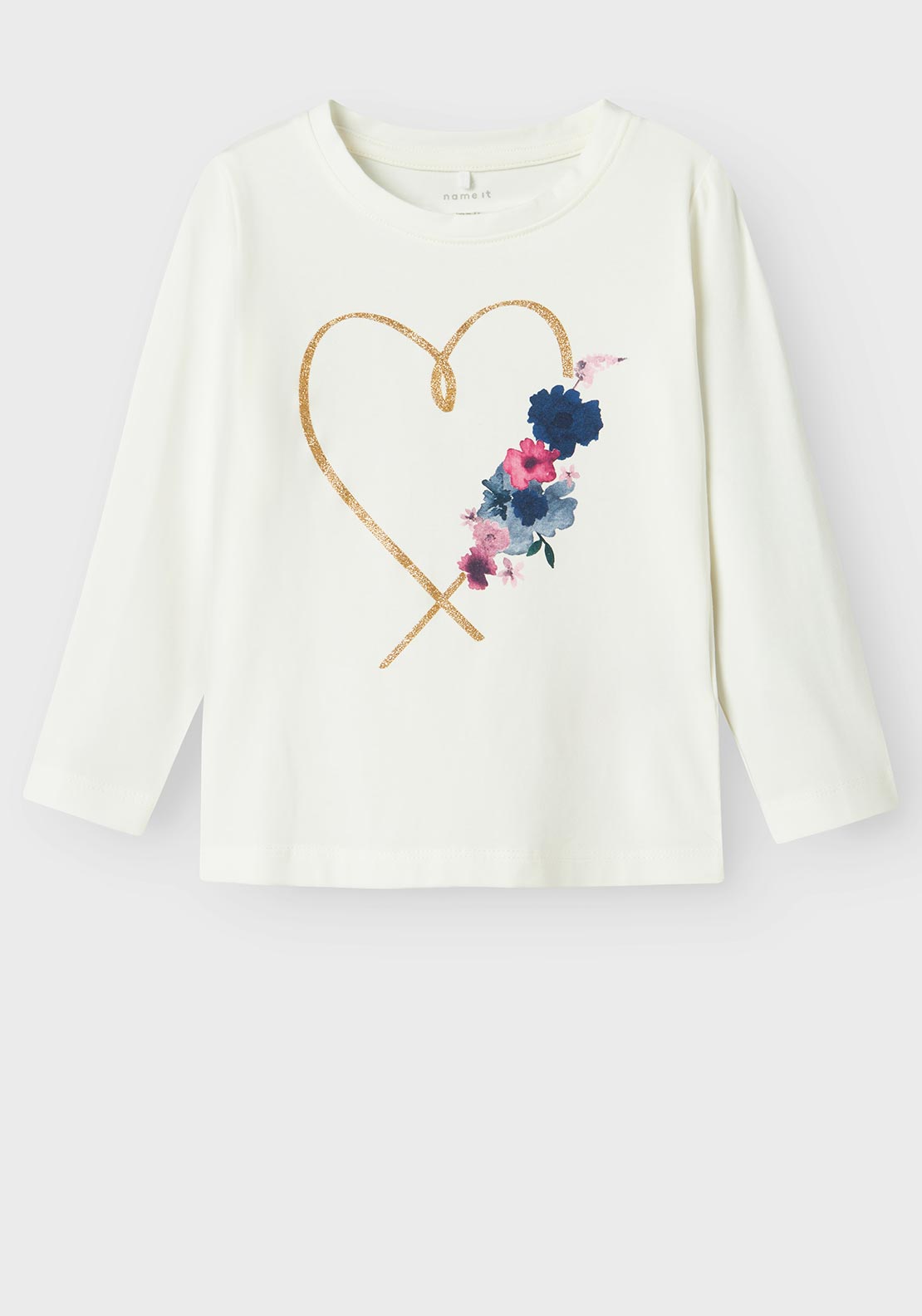 Name It Mini Liso Long Sleeve Top, Jet Stream