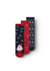Name It kid Boy 3 Pack Christmas Socks, Dark Sapphire
