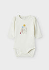 Name It Baby Girl Korn Long Sleeve Bodysuit, Cloud Dancer