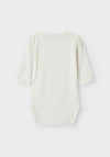 Name It Baby Girl Korn Long Sleeve Bodysuit, Cloud Dancer