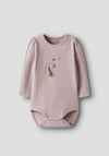 Name It Baby Girl Korn Long Sleeve Bodysuit, Burnished Lilac