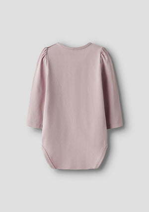 Name It Baby Girl Korn Long Sleeve Bodysuit, Burnished Lilac