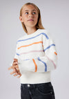 Name It Kid Girl Olen Long Sleeve Stripe Jumper, White