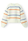 Name It Kid Girl Olen Long Sleeve Stripe Jumper, White