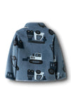 Name It Mini Boy Meeko Print Fleece Jacket, Grey