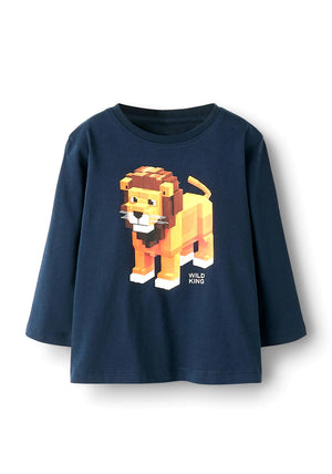 Name It Mini Boy Salan Long Sleeve Top, Navy