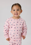 Name It Mini Girl Solea Long Sleeve Print Sweater, Pink