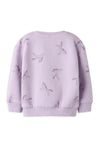 Name It Mini Girl Solea Long Sleeve Print Sweater, Lilac