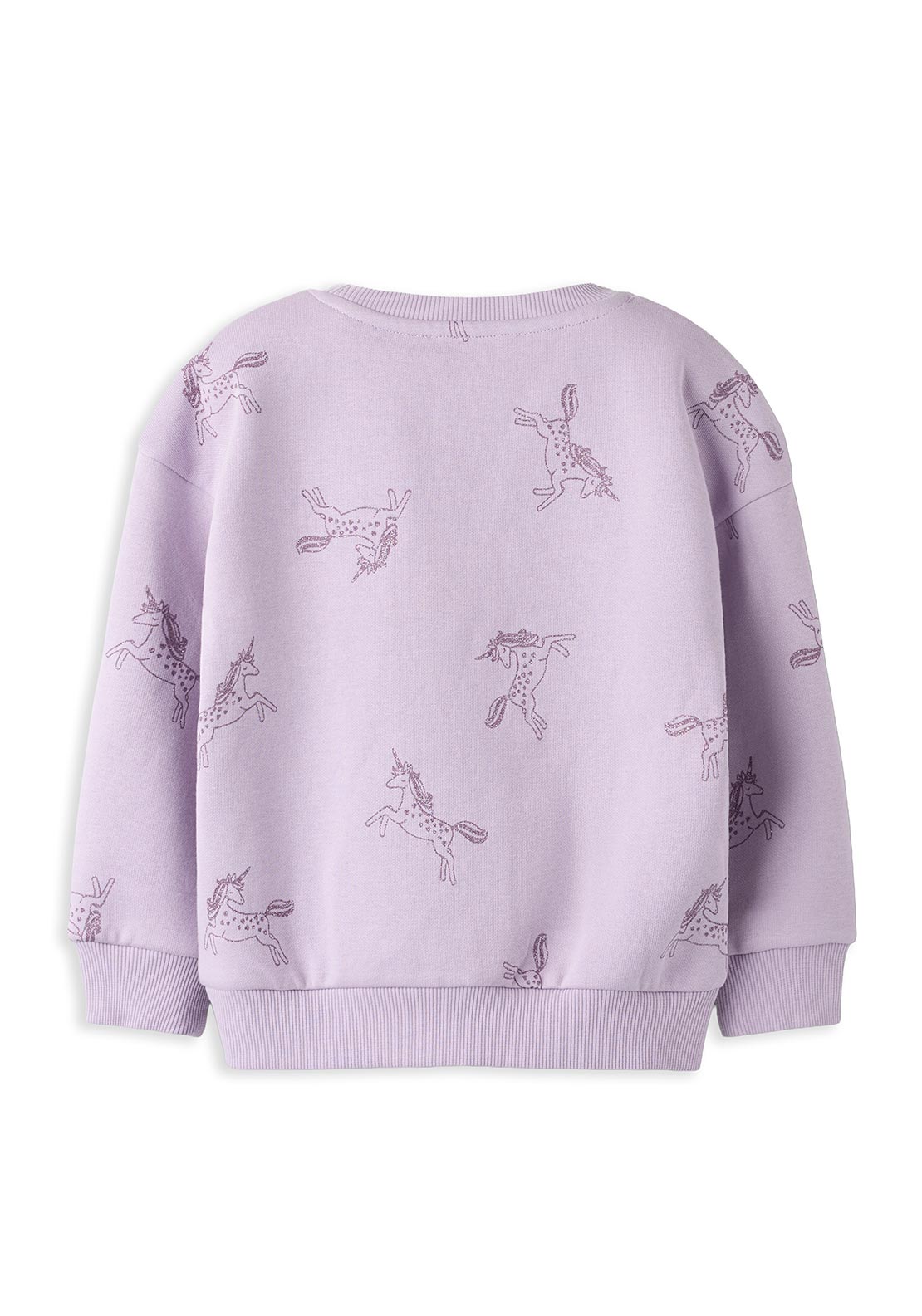 Name It Mini Girl Solea Long Sleeve Print Sweater, Lilac
