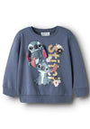Name It Mini Girl Jinny Stitch Long Sleeve Sweater, Blue