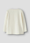 Name It Mini Girl Lindus Rainbow Long Sleeve Top, Off White