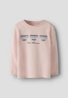 Name It Mini Girl Lindus Heart Long Sleeve Top, Pink