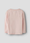 Name It Mini Girl Lindus Heart Long Sleeve Top, Pink