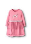 Name It Mini Girl Happi Long Sleeve Tulle Dress, Pink