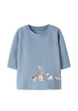 Name It Baby Boy Laurids Farm Long Sleeve Top, Blue