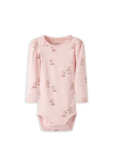 Name It Baby Girl Laurie Unicorn Long Sleeve Bodysuit, Pink