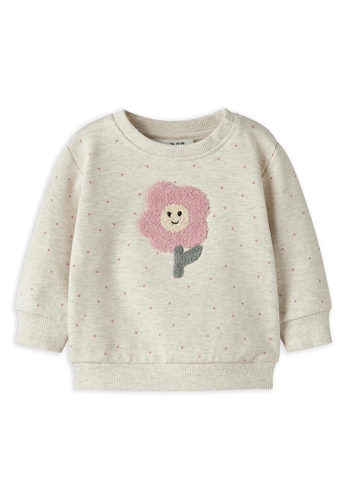 Name It Baby Girl Luelle Long Sleeve Sweater, Beige