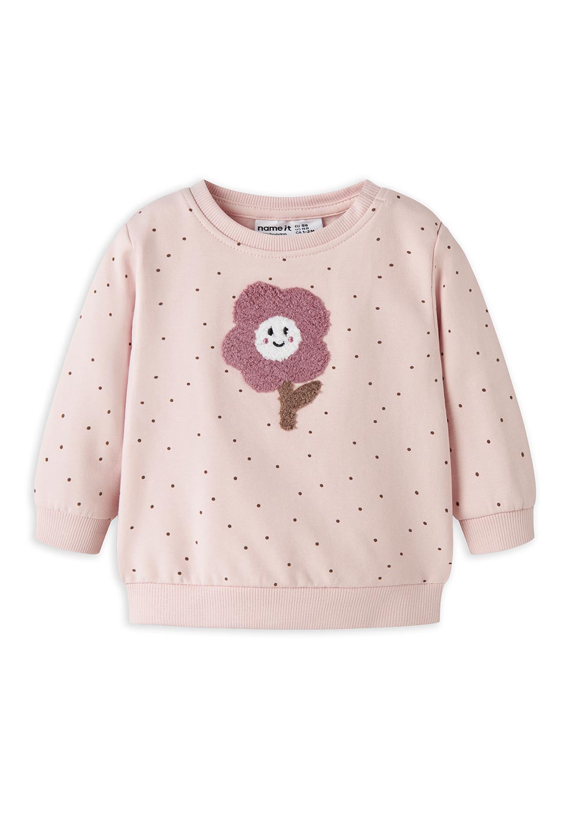 Name It Baby Girl Luelle Long Sleeve Sweater, Pink