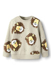 Name It Mini Boy Saku Print Long Sleeve Sweater, Beige