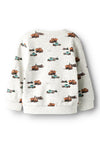 Name It Mini Boy Kian Truck Long Sleeve Sweater, Grey