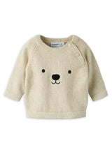 Name It Baby Boy Othello Long Sleeve Jumper, Beige