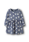Name It Mini Girl Vilisa Print Long Sleeve Dress, Blue