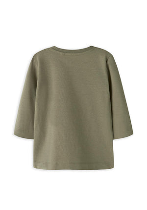 Name It Baby Boy Osmar Teddy Long Sleeve Top, Green