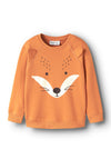 Name It Mini Boy Ollie Fox Long Sleeve Sweater, Orange