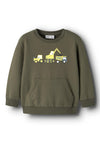 Name It Mini Boy Vugo Long Sleeve Sweater, Green