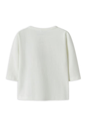 Name It Baby Boy Herro Animal Detail Long Sleeve Top, White