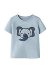 Name It Baby Boy Hole Giraffe Short Sleeve Tee, Blue
