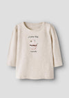 Name It Baby Girl Nu Cupcake Long Sleeve Top, Beige